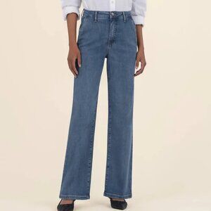 NEW NWT! KUT FROM THE KLOTH CHARLOTTE HIGH RISE STRAIGHT LEG TROUSER JEANS sz 12